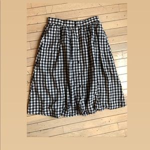 Who What Wear checkered midi skirt